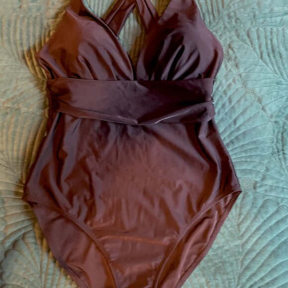 Swimsuit Women One Piece Tummy Control Deep V Neck Bathing Suit - Picture 9 of 10